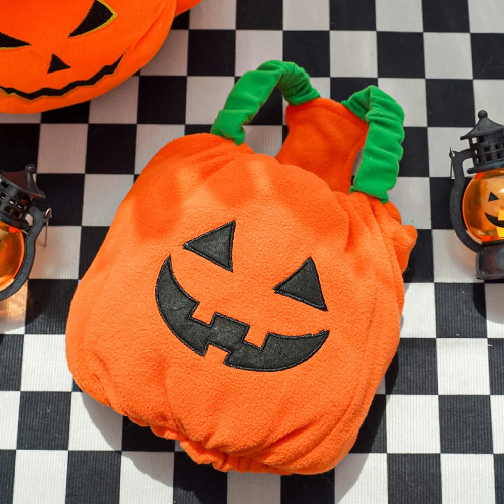 Halloween Dog Costumes Funny Pumpkin Lantern Transformation Outfit Dog Cat Two Legged Pet Cute Pumpkin Cloth Dog Jacket