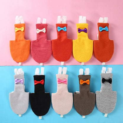 Pet Bird Diaper Clothes with Bowtie