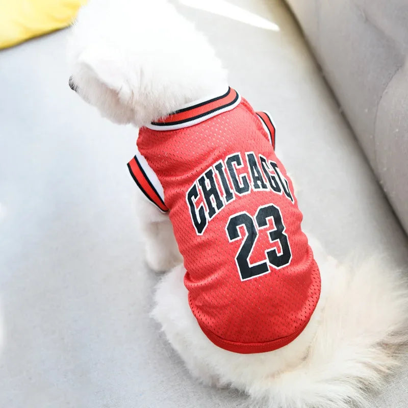 Mesh Basketball Dog Clothes