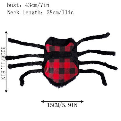 Spider Halloween Dog Costume, Funny Puppy Pet Halloween Costumes For Cat Dog, Halloween Party Cosplay Accessories Spider Decor