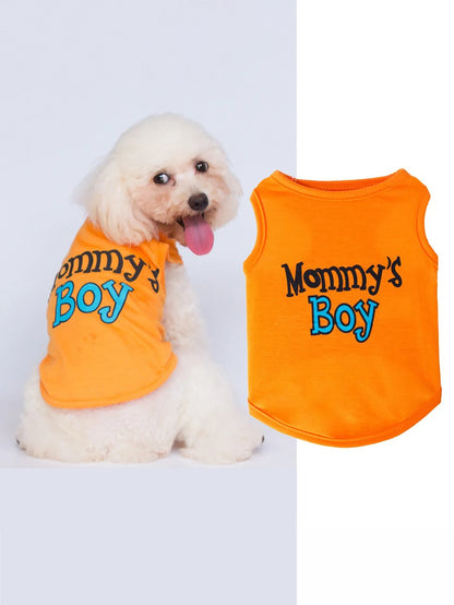 Dog Vest with Fun Letter Print