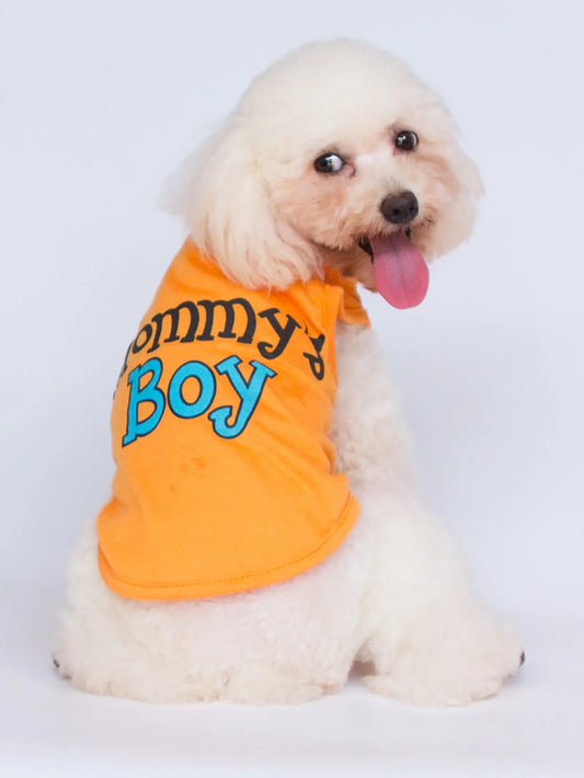 Dog Vest with Fun Letter Print