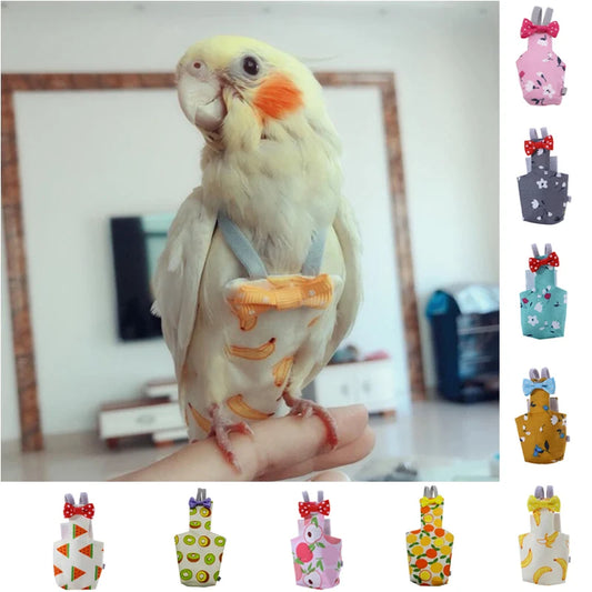 Parrot Diaper with Bowtie