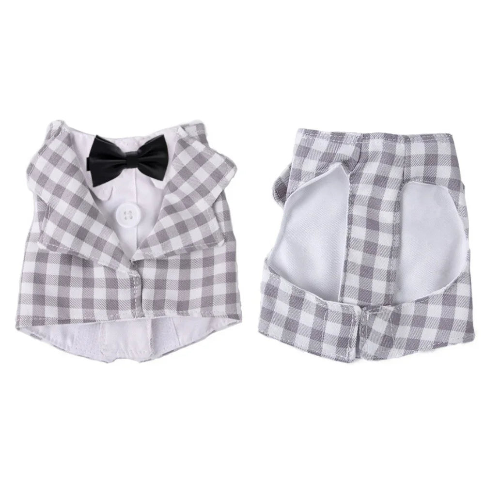 Bird Grey Suit with Bow Tie