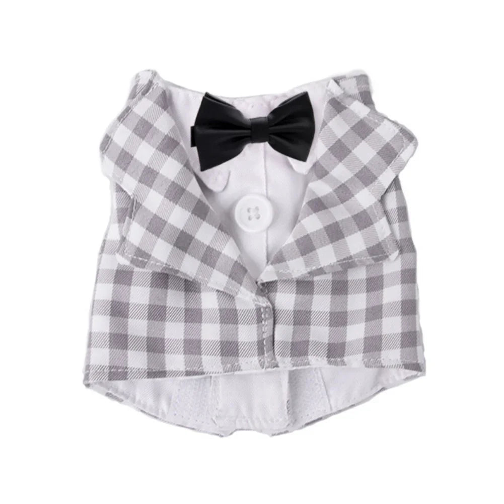 Bird Grey Suit with Bow Tie