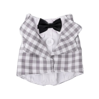 Bird Grey Suit with Bow Tie