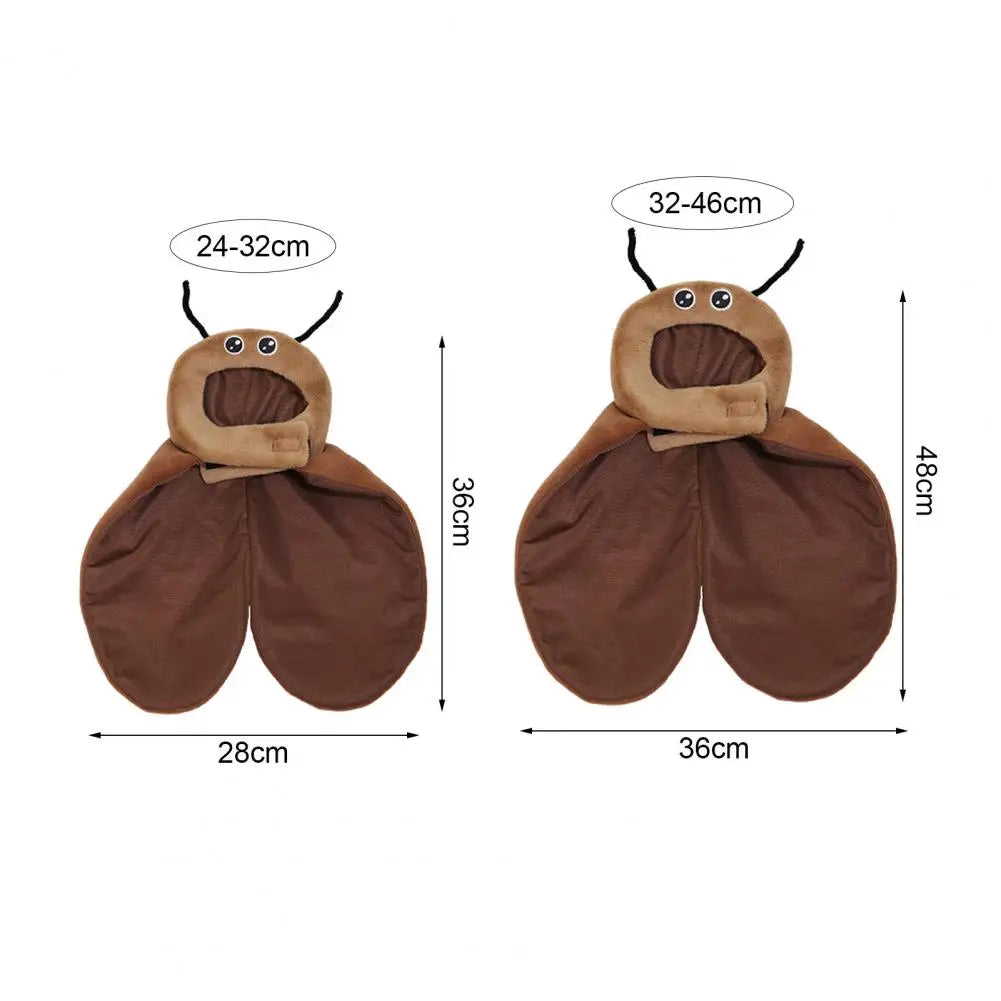 Cat Cockroach Cape Cute Cockroach Cape Antennae Costume for Small Medium Pet Cosplay Apparel for Cats Dogs Pet Costume