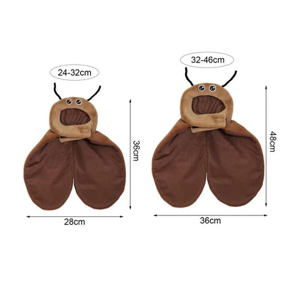 Cat Cockroach Cape Cute Cockroach Cape Antennae Costume for Small Medium Pet Cosplay Apparel for Cats Dogs Pet Costume