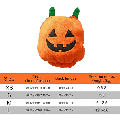 Halloween Dog Costumes Funny Pumpkin Lantern Transformation Outfit Dog Cat Two Legged Pet Cute Pumpkin Cloth Dog Jacket