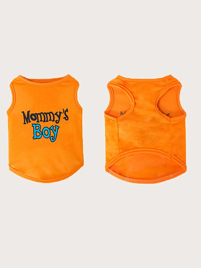 Dog Vest with Fun Letter Print