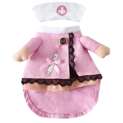 Dog Costume Nurse Clothes Halloween Cat Nurse Outfit Small Animal Funny Holiday Apparel for Puppy Kitten Rabbit Piggy Y5GB