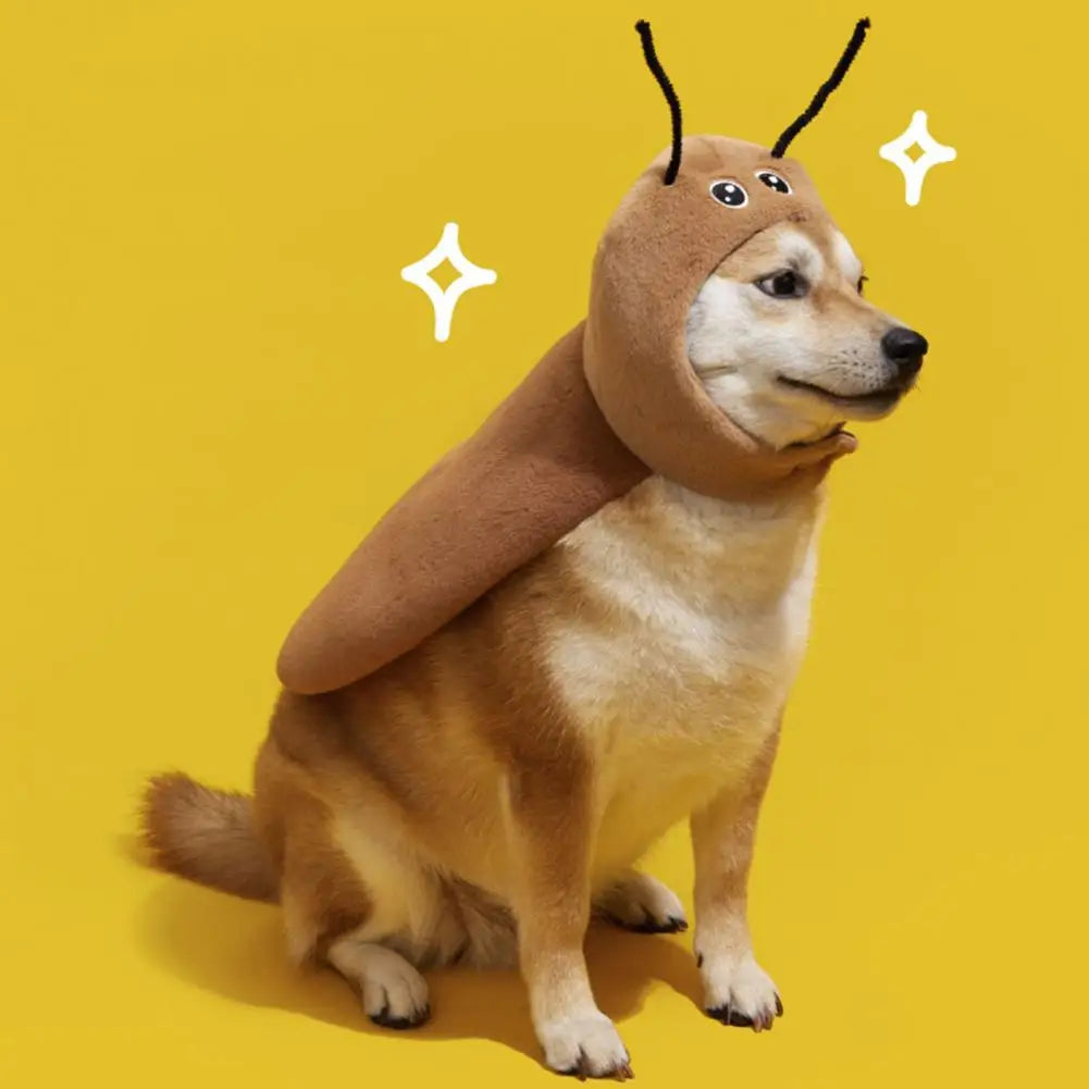 Cat Cockroach Cape Cute Cockroach Cape Antennae Costume for Small Medium Pet Cosplay Apparel for Cats Dogs Pet Costume