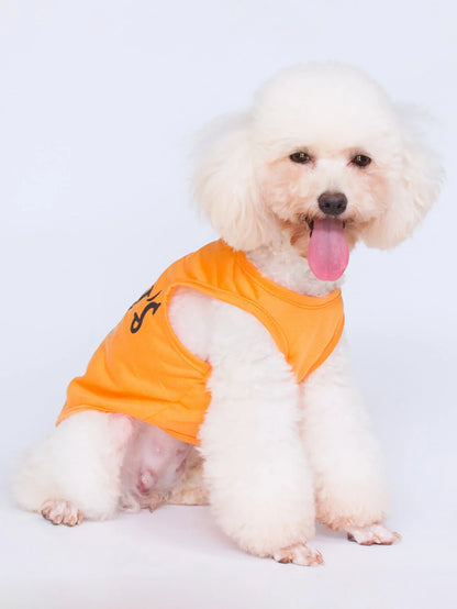 Dog Vest with Fun Letter Print
