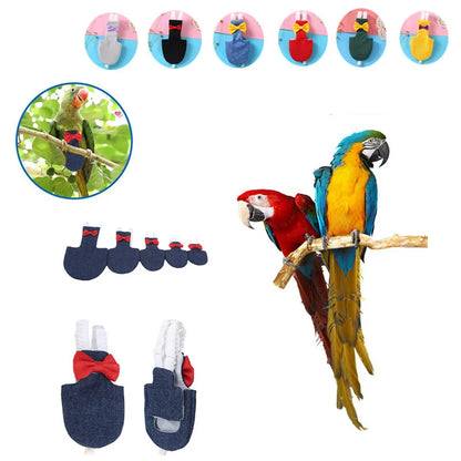 Pet Bird Diaper & Flight Suit Outfit