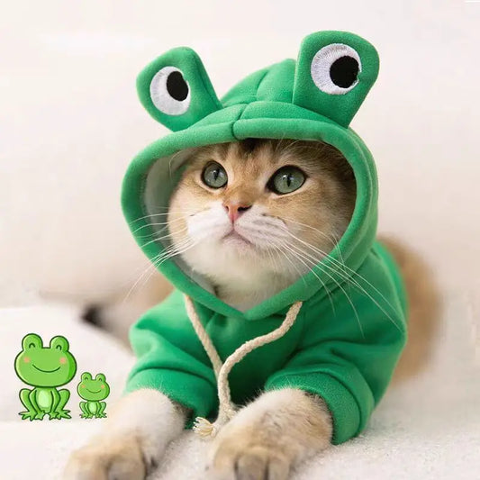 Cat Dog Hoodies Clothing Autumn Winter Cute Style Pet New Year Cute Funny Keep Warm Prevent Shedding Hair