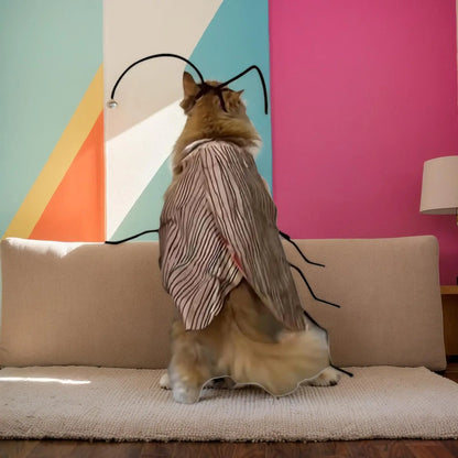 Cockroach Costume for Cats Pet Apparel Dress up Wings and Antenna Set Pet Supplies for Holiday Festival Party Decoration Outdoor