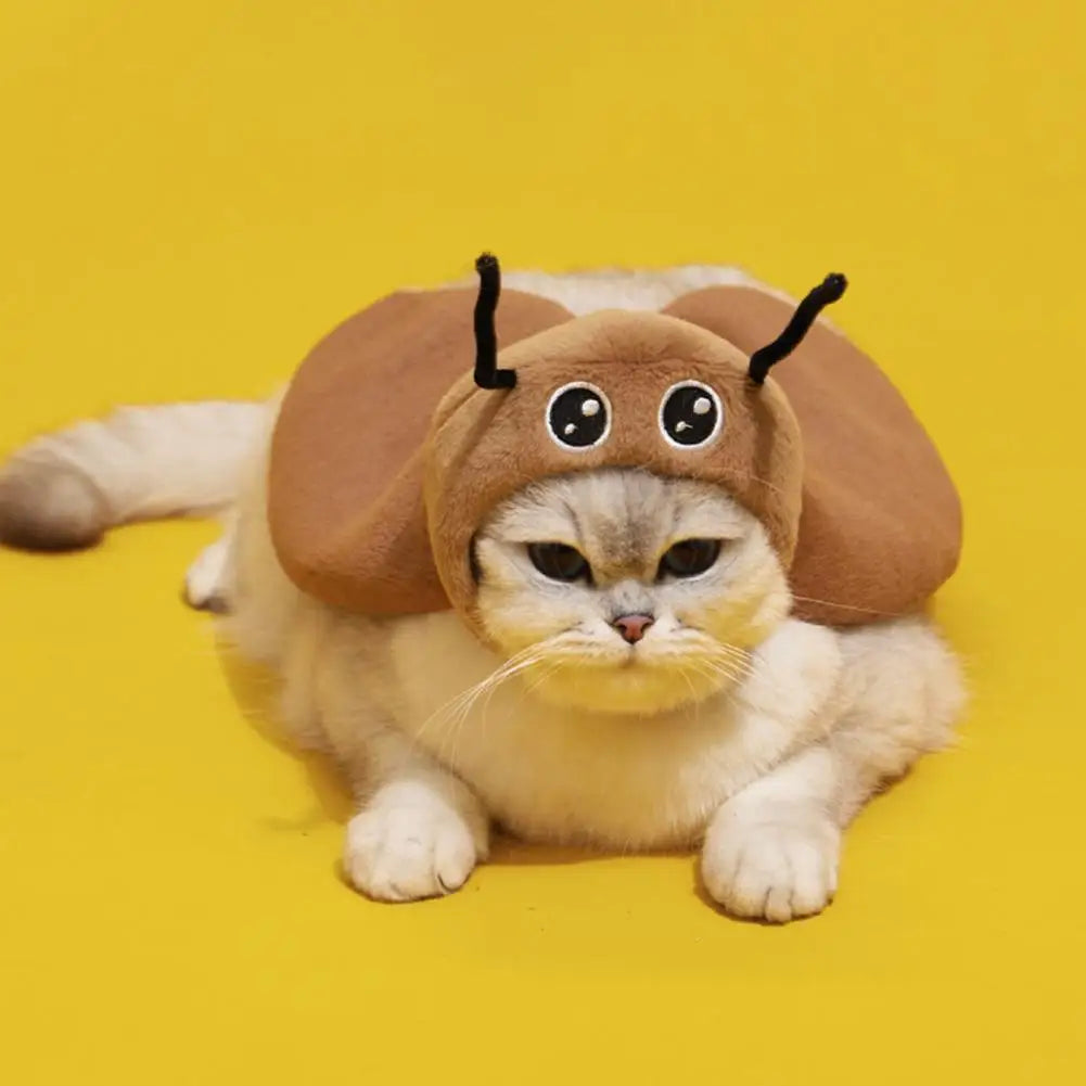 Cat Cockroach Cape Cute Cockroach Cape Antennae Costume for Small Medium Pet Cosplay Apparel for Cats Dogs Pet Costume