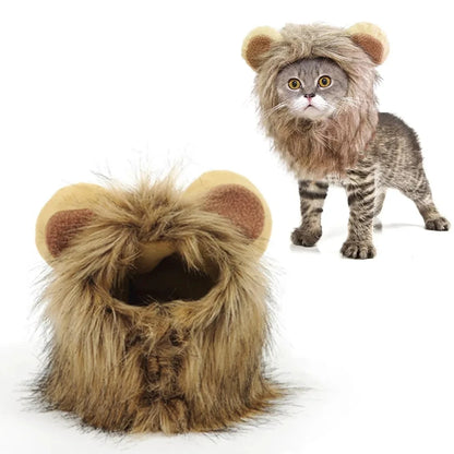 Cat Lion Mane Halloween Costume for Cats Lion Costume for Small Dogs Cats and Kitten Outfits for Halloween Christmas Pet Clothes