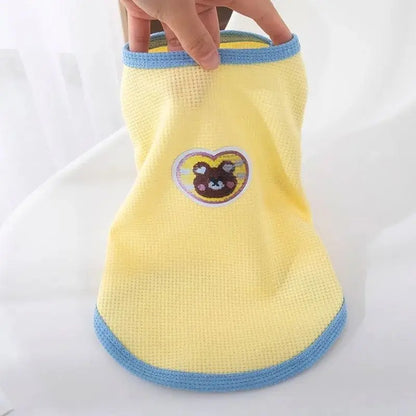 Cat Clothes Cute Summer Thin Style Four Foot Clothing Macarone Air Conditioning Vest Pet