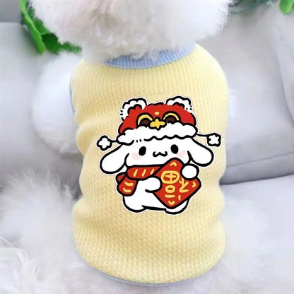Cat Clothes Cute Summer Thin Style Four Foot Clothing Macarone Air Conditioning Vest Pet