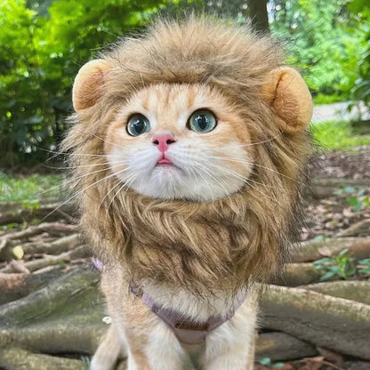 Cat Lion Mane Halloween Costume for Cats Lion Costume for Small Dogs Cats and Kitten Outfits for Halloween Christmas Pet Clothes