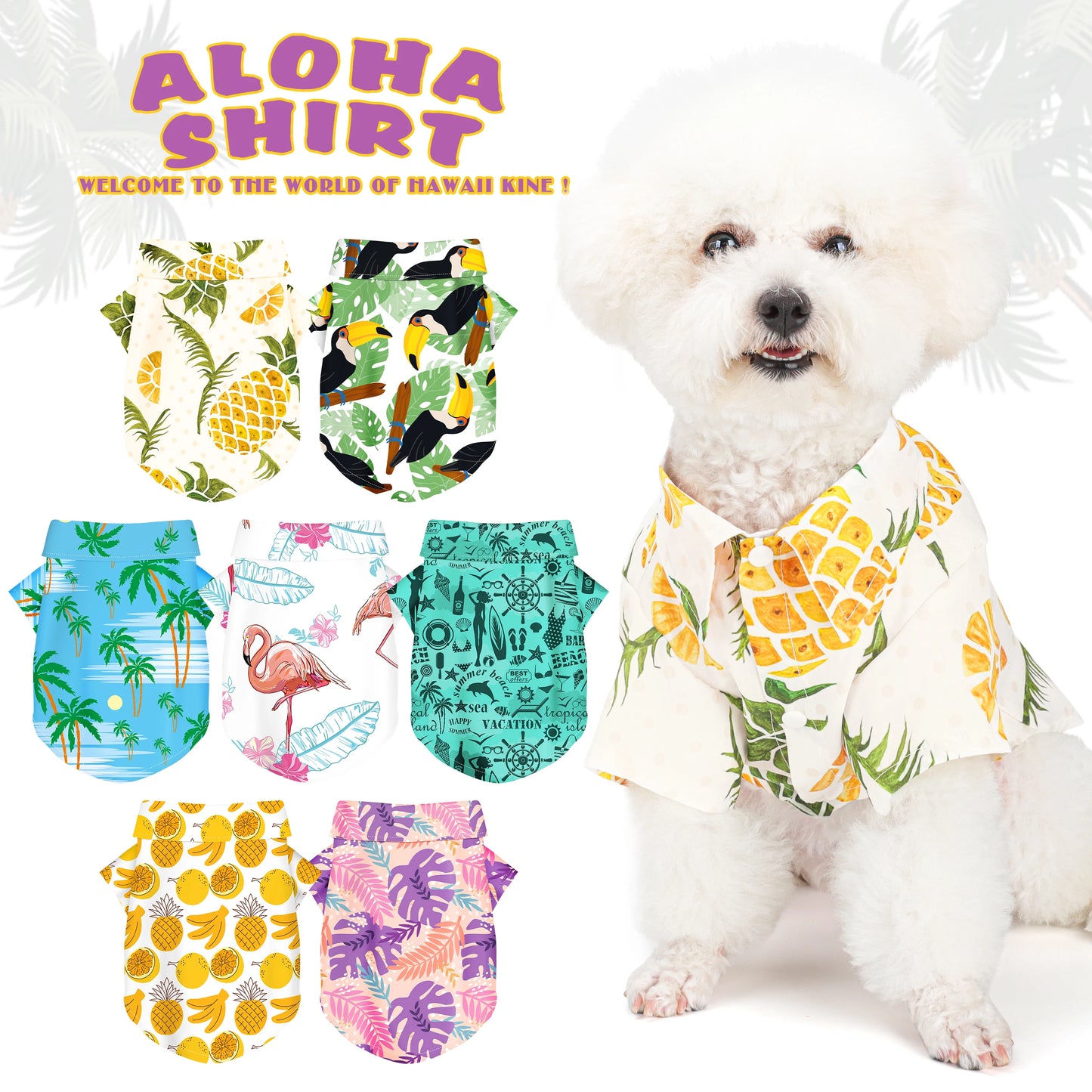 Hawaiian-Style Dog Summer Tee